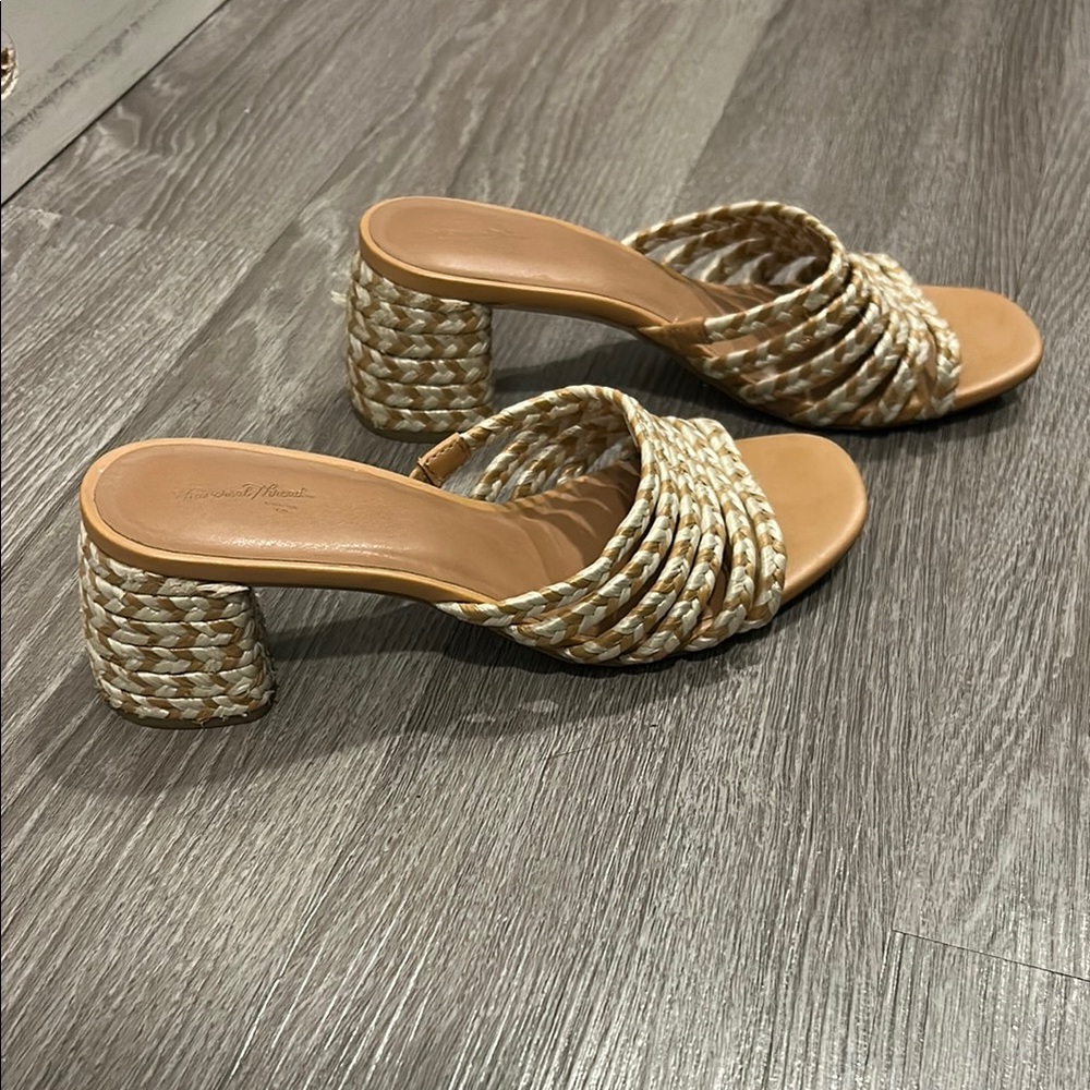 Target Tan Mules with Woven Design